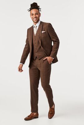 Mens Chocolate Brown Tailored Pant